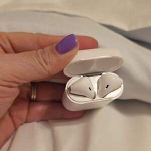 Wireless White Earbuds with Charging Case